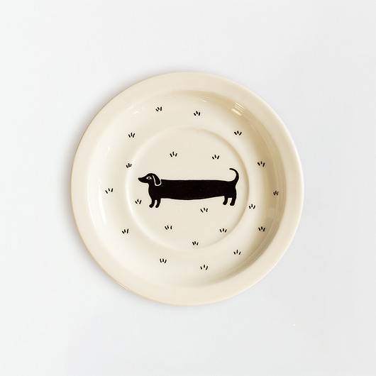 Ozdoby na ścianę Talerz na ścianę - jamniczek