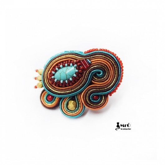 Amiya- etniczny pierścień soutache  Mró Soutache