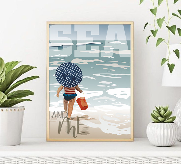 obrazy i plakaty do pokoju dziecięcego Plakat Sea and Me