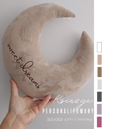 poduszki do pokoju dziecka Poduszka księżyc   haft  kolory