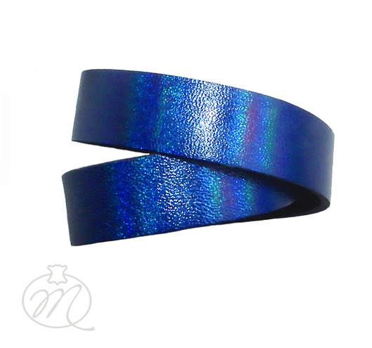 bransoletki skórzane Bransoletka skórzana szafirowa hologram