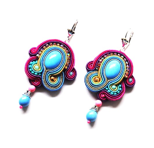 kolczyki soutache Sutaszowe kolczyki MAJORELLE