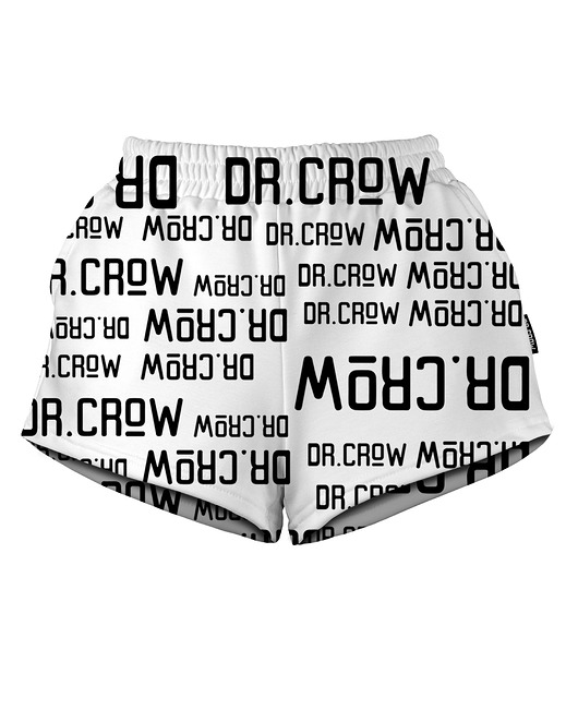 szorty damskie Shorty Spodenki Damskie DR.CROW Logo Napisy Białe
