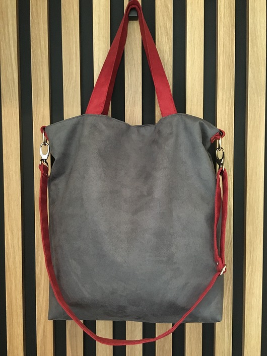torby na ramię Torba na ramię XL - szary, bordo