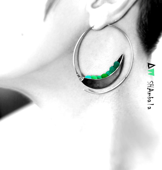 kolczyki wire wrapping kolczyki SAKYA