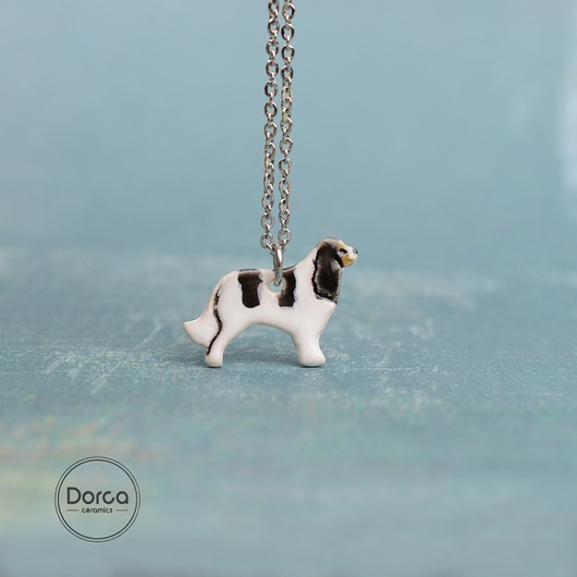 Cavalier mini zawieszka- ceramiczny naszyjnik Dorca