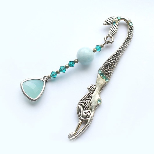 zakładki do książek Syrenka zakładka akwamaryn