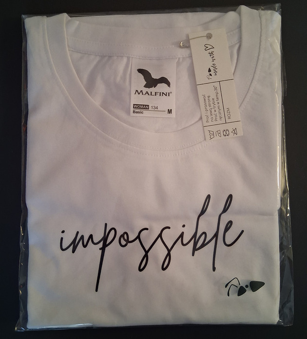 t-shirt damskie Koszulka damska z krótkim rękawem / Rozmiar M /Bawełniana / Z napisem