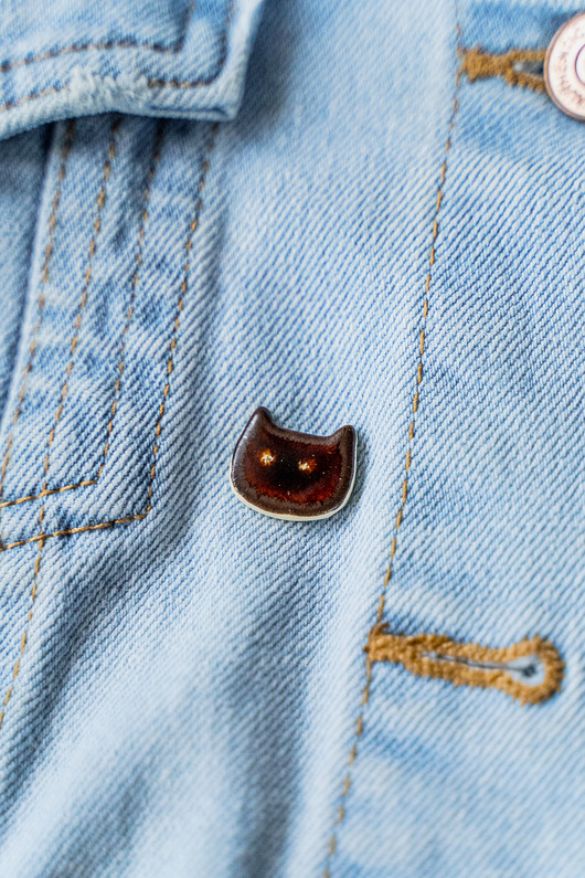 broszki Ceramiczna broszka KOT