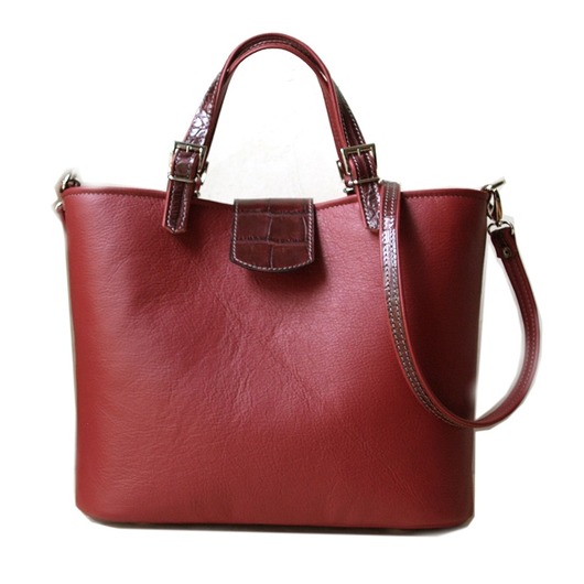  city bag /bordowa skóra PAWDECO