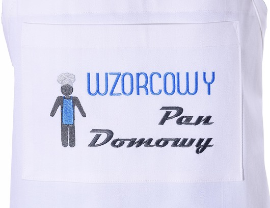fartuchy kuchenne Fartuch Kuchenny bawełniany biały haftowany Wzorcowy Pan Domowy PREZENT