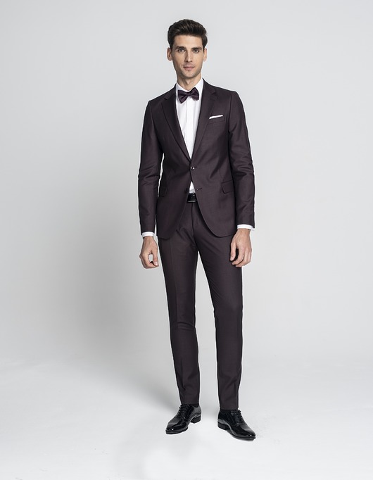 marynarki męskie Garnitur naso bordo slim fit