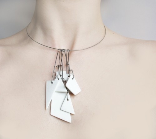 Porcelanowy naszyjnik Geometrika  mosko