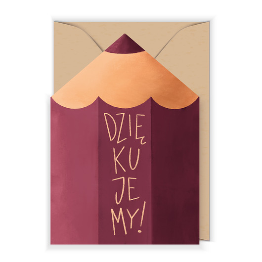 kartki okolicznościowe - wydruki Kartka z wycięciem Kredka