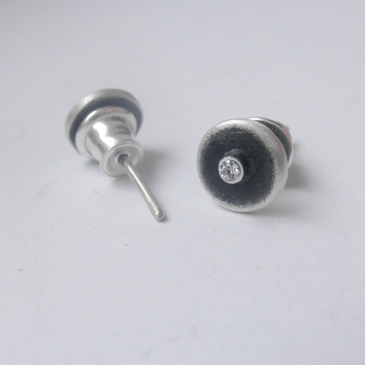 kolczyki z kamieniami Kolczyki OKRĄG