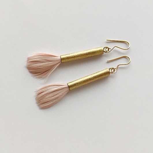 kolczyki z piórami PIÓRKO kolczyki