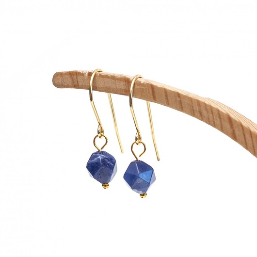 kolczyki pozłacane Kolczyki pozłacane Indra z kamieniami naturalnymi.