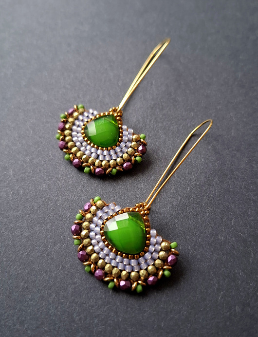 kolczyki szklane Kolczyki w szkle kolorowym no26