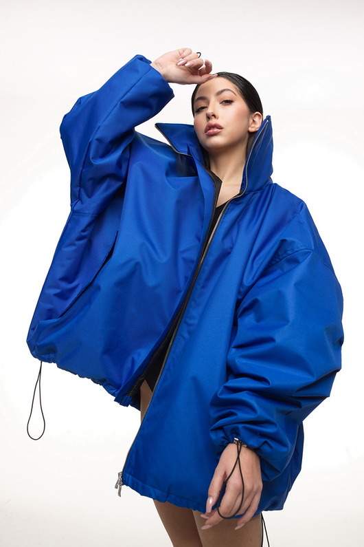 kurtki damskie Kurtka typu bomber oversize indigo