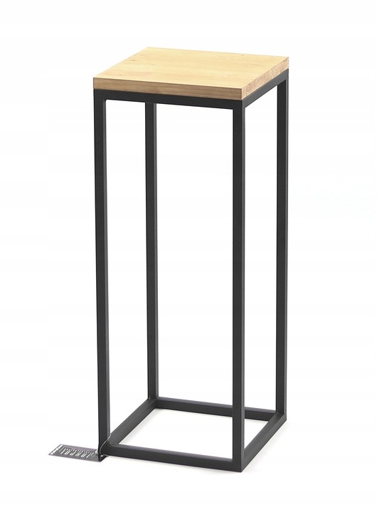 kwietniki Kwietnik Metalowy Drewno TAVOLO 60cm czarny loft