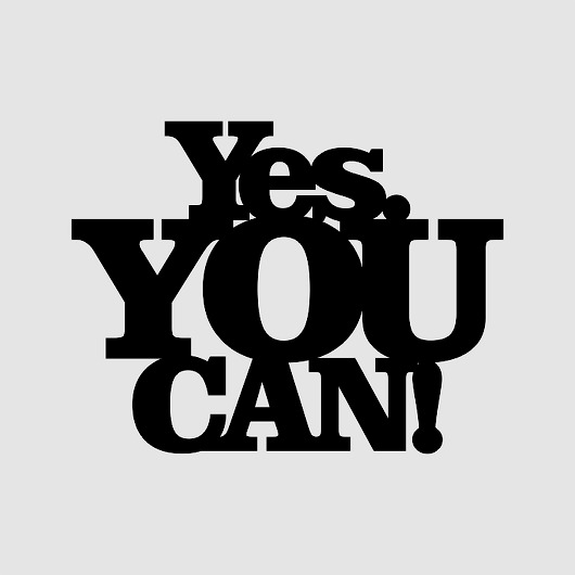 Napis na Ścianę 3D YES. YOU CAN! LOVINA PRINTS