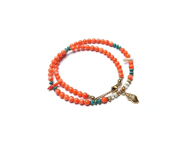 chokery Sea collection - Koral orange vol. 4 /choker/ 26.01.26