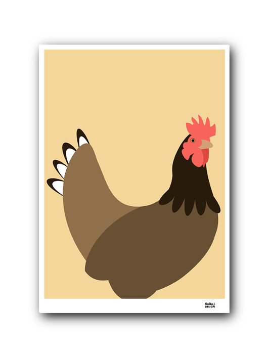 Plakat Kura żółta Hultaj Design