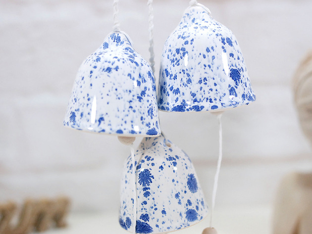 Ozdoby na ścianę Zestaw 3 dzwonków ceramicznych - dekoracja odo salonu lub sypialni