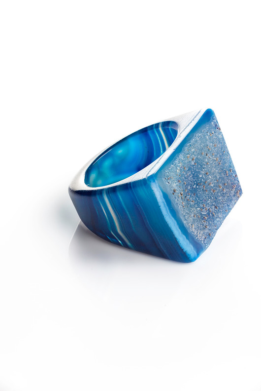 Brazi InspiRING Low Niebieski Brazi Druse Jewelry