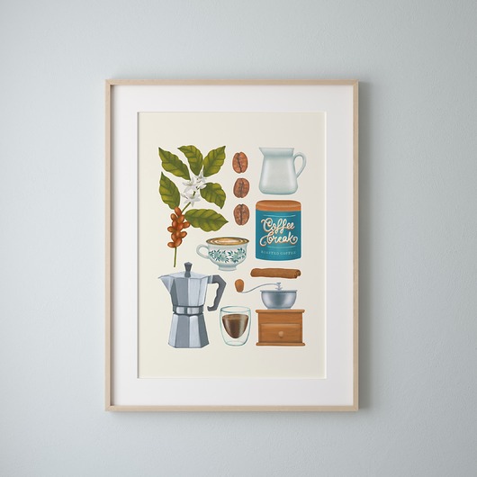 plakaty Plakat "Kawa" 30x40 cm na jasnym tle