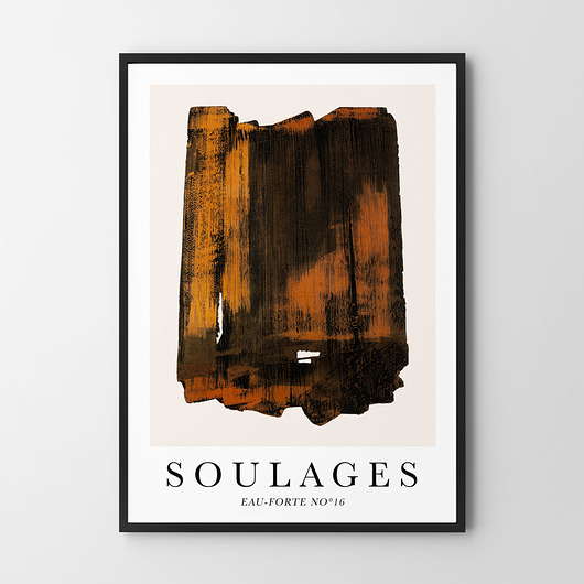 plakaty Plakat Soulages Eau Forte No 16