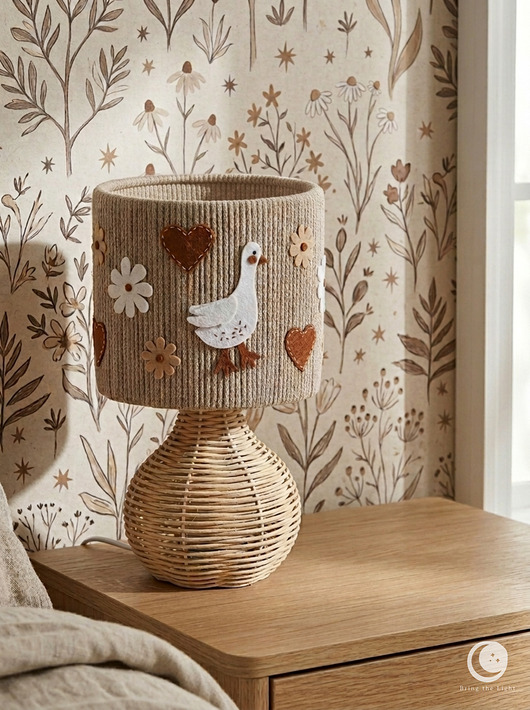 lampy do pokoju dziecka Lampa nocna w Gąski - Lampka nocna handmade do pokoju dziecka