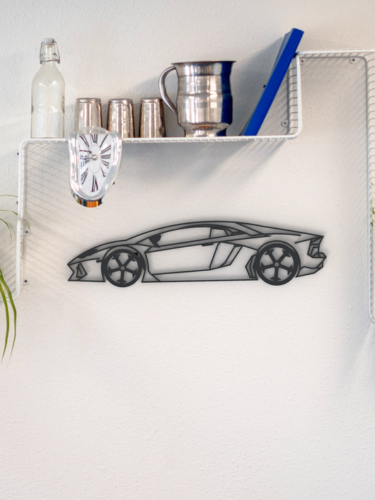 Ozdoby na ścianę Samochód Auto Lamborghini- geometryczna dekoracja na ścianę