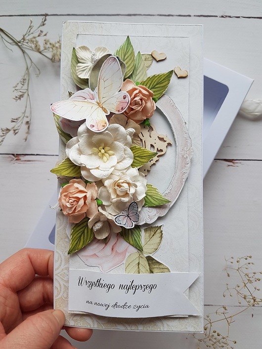 kartki scrapbooking Kartka w pudełku, Ślub, kartka ślubna