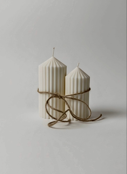 świeczniki i świece Zestaw - Świece ozdobne sojowe