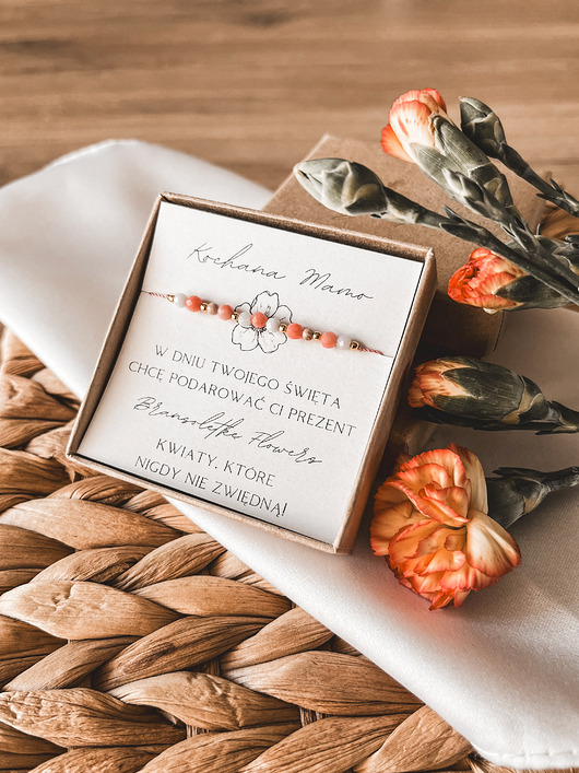 bransoletki z kamieni naturalnych Bransoletka Flowers prezent Dzień Matki