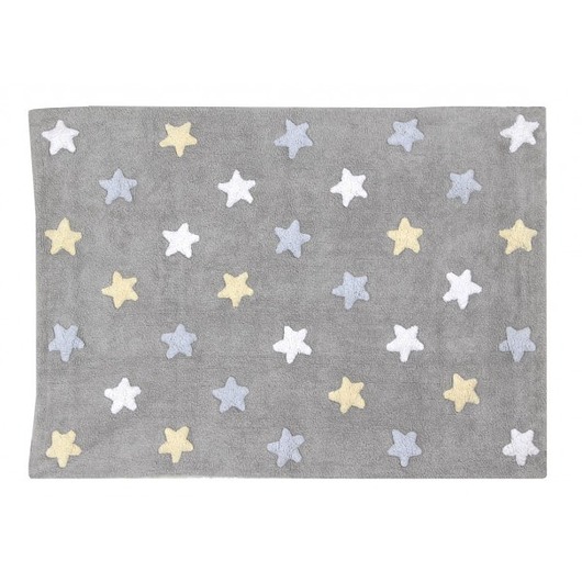 Dywan Tricolor Star Gris/Azul Lorena Canals Lorena Canals