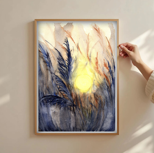 grafiki i ilustracje Trawy. Plakat