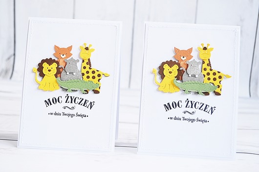 Kartka na każdą okazję z mini ZOO artwithheart