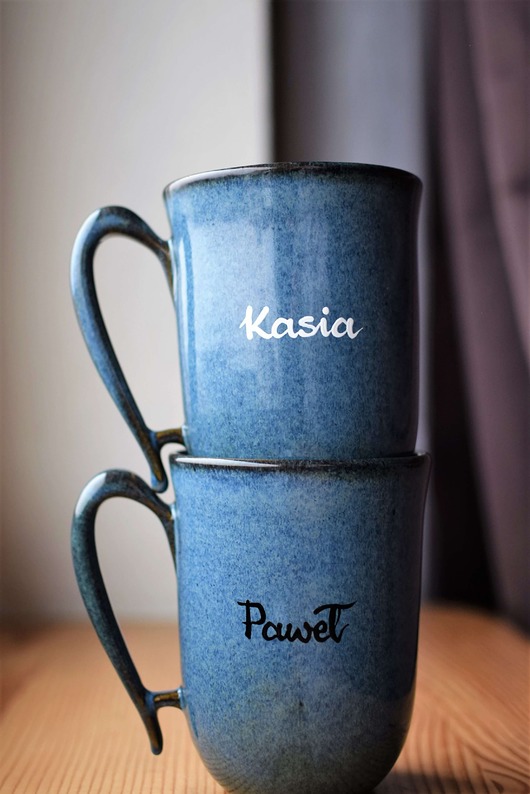 kubki 2 duże kubki dla Pary Imiona 2x550ml