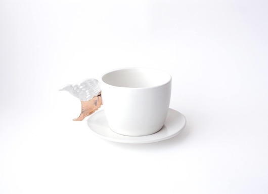 Porcelanowa filiżanka ze skrzydełkami Pangzi Ceramics