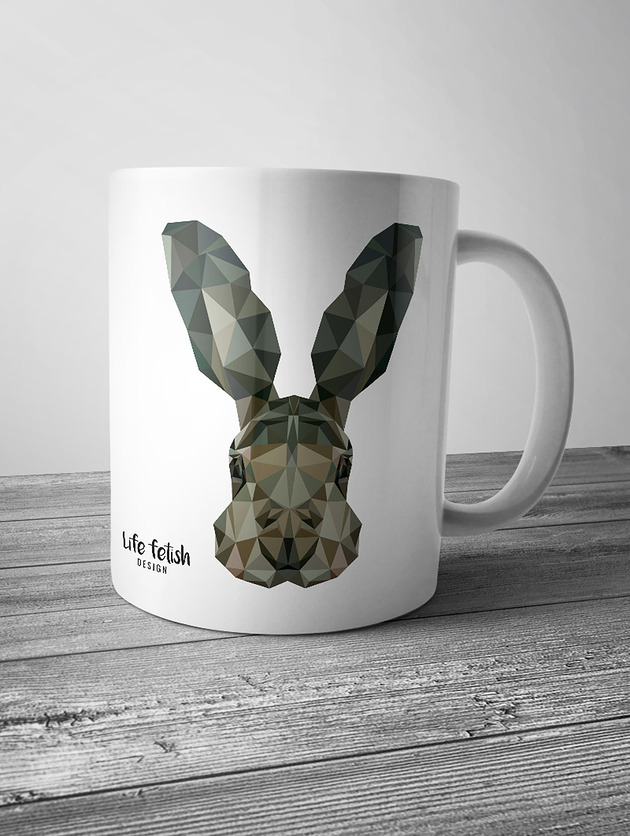 kubki Kubek z zającem DUŻY 440 ml