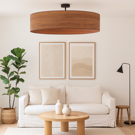 plafony Nowoczesny żyrandol do salonu z abażurem 80 cm GRENADA ECO fi - 80 cm