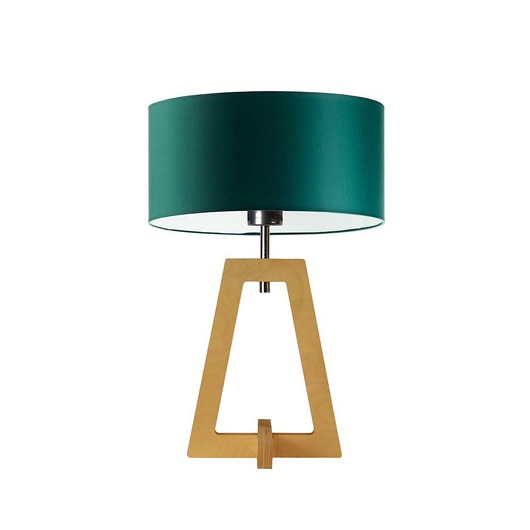 lampy stołowe Nowoczesna lampa drewniana z abażurem do sypialni CLIO
