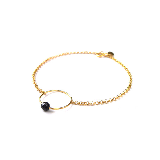 Bransoletka pozłacana Fourthin black Loop Fourthin