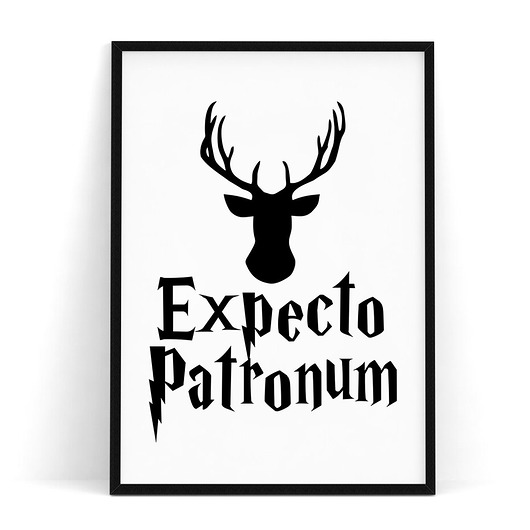 obrazy i plakaty do pokoju dziecięcego Plakat dziecięcy EXPECTO PATRONUM - HARRY POTTER