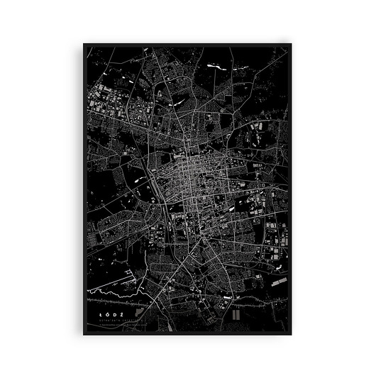 plakaty Mapa Łodzi,  Plakat Łódź,  Mapy miast