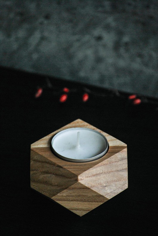 Świecznik tea-light drewniany DigiCut