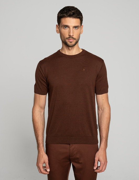 t-shirty męskie T-shirt dorzano ceglasty