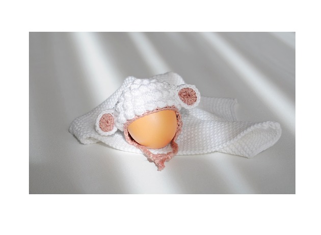 ozdoby wielkanocne Czapeczka wielkanocna na jajka - owieczka